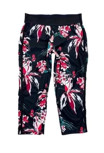Leggings Derek Lam 10C Athleta Lily Chelsea Floreale Capri Crop Nero Rosso Small - Foto 1 di 5