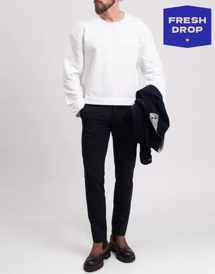 RRP €600 BURBERRY Pullover Sweatshirt Size M White Round Neck Made in Italy - Image 1 of 4