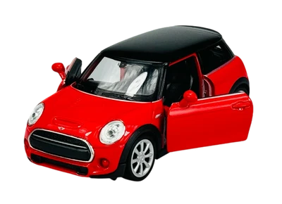 WELLY MINI COOPER NEW MINI HATCH RED 1:34 DIE CAST METAL MODEL NEW IN BOX  - Image 1 of 4