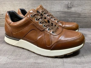 Scarpe da ginnastica Allen Edmonds A-Trainer in pelle marrone da uomo taglia 9,5 D - Foto 1 di 14