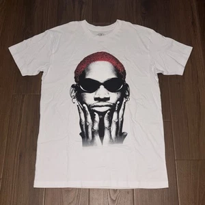 Dennis Rodman Brand Hands White Crew T Shirt Large NBA Retro 90’s Basketball - Picture 1 of 6