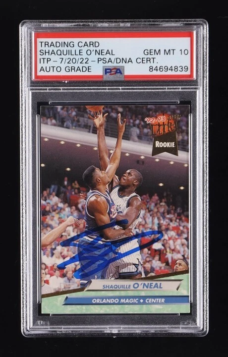 Fleer Ultra Shaquille O'Neal #328 1992-93 radiocontrol novato Shaq firmado automático PSA ADN 10 Foto 1 de 4
