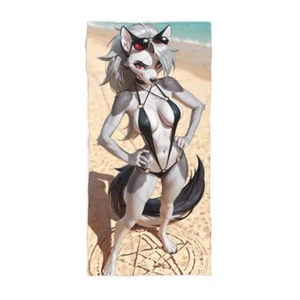 Slingshot Swimsuit Loona Beach Towel, Helluva Boss, Summer Essentials, Furry - Picture 1 of 3