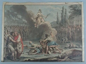 Jean-Jacques Le Barbier L'Ainé gravure scène de l'histoire antique etching 18th - Picture 1 of 2