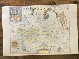 1953 vtg original magazine photo virginia the virginian sea map - Picture 1 of 2