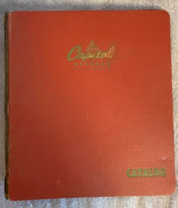 Vintage Capitol Records Catalog Loose Leaf Binder & 5 Labeled  Dividers Only - Picture 1 of 4