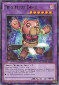 Frightfur Bear SP15-EN031 Shatterfoil Raro 1ª TARJETA YUGIOH Casi Como Nueva - Imagen 1 de 1