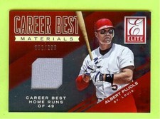 2015 PANINI ELITE CAREER BEST MATERIALS ALBERT PUJOLS JERSEY #/299 - CARDINALS 