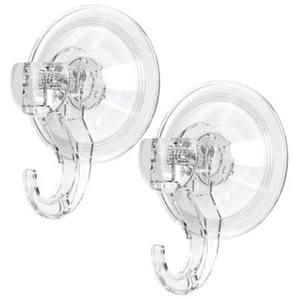 Suction Cup Hooks - Heavy Duty Suction Shower Hooks, Waterproof Kitchen 2 Pack - Picture 1 of 7