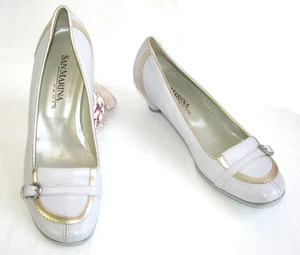 SAN MARINA Chaussures babies cuir parme clair 39 - NEUF - Imagen 1 de 6