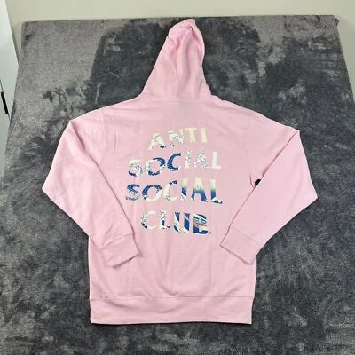 Sudadera con Capucha Anti Social Social Club Pile Up Tonkostu Para Hombre M Rosa Pullover Nueva con Etiquetas Foto 1 de 4