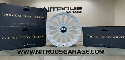 22 DOLCE ROMA WHITE STAGGERED WHEELS BMW 6 SERIES 640 645 650 M6 2003-2019 - Image 1 of 4