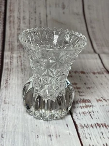 Princess House 24% Genuine Lead Crystal Glass 3" Toothpick Holder #456 Bud Vase - Picture 1 of 11