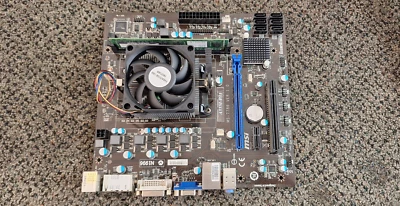 MSI A55M-P33 Motherboard w/AMD A6-3670 and 4GB RAM Heatsink  I/O Shield - Image 1 of 2