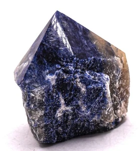 2.7" Deep Blue Sodalite Rough Point Polished Top Gemstone Crystal Mineral Brazil - Picture 1 of 6
