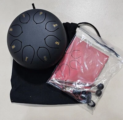 BRANDED Steel Tongue Drum Rain Drum for outside 6 Inch 8 Notes Panda Drum Tongue Drum wi