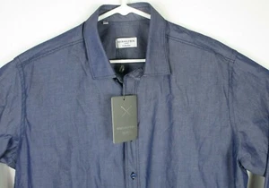 Sebastien James Collection Langarm Hemd mit Knopfleiste Herren XXL Blau Neu mit Etikett - Bild 1 von 8