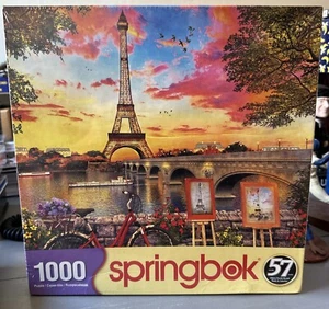 Springbok's Paris Sunset Eiffel Tower 1000 PIECE  Jigsaw Puzzle - BRAND NEW - Picture 1 of 4