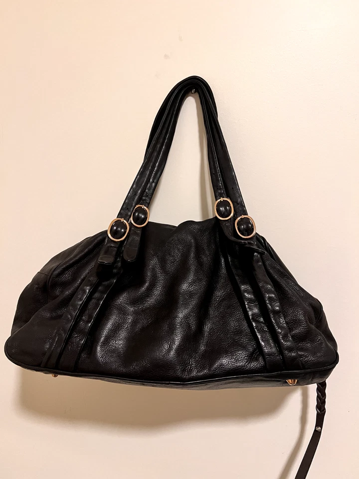 ORCIANI - Black 100% Genuine Leather Large Tote/Shoulder Casual Bag - Timeless - Image 1 of 4