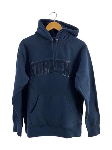 Felpa con cappuccio Supreme 17FW Patent M cotone navy usata