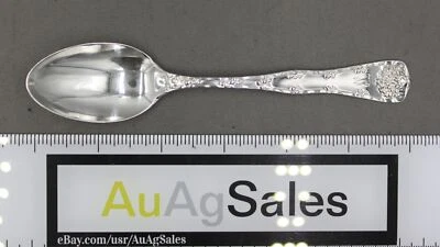 Tiffany & Co., Wave Edge (1884) 6" cucharadita de plata de ley ~ con monograma "W" Foto 1 de 4