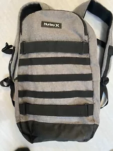 NICE * Hurley No Comply Backpack Heather Grey Pre Owned Ex Skateboard - Picture 1 of 8