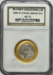 2000-W Congress Bi-Metallic $10 NGC MS-70 - Picture 1 of 4