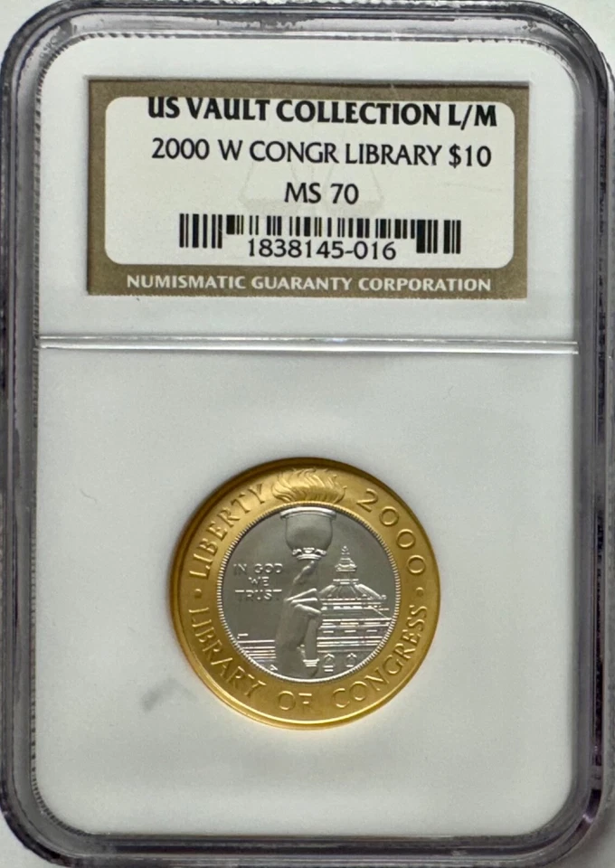 2000-W Congress Bi-Metallic $10 NGC MS-70 - Image 1 of 4