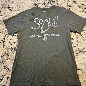 T Shirt Margaritaville "So Chill" Short Sleeve Cotton Summer Large Green - Imagen 1 de 10