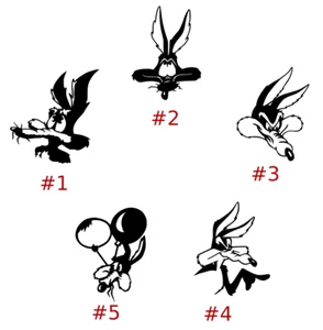 Calcomanía de vinilo americano Wile E Coyote pegatina coche pared ventana computadora portátil - Imagen 1 de 9