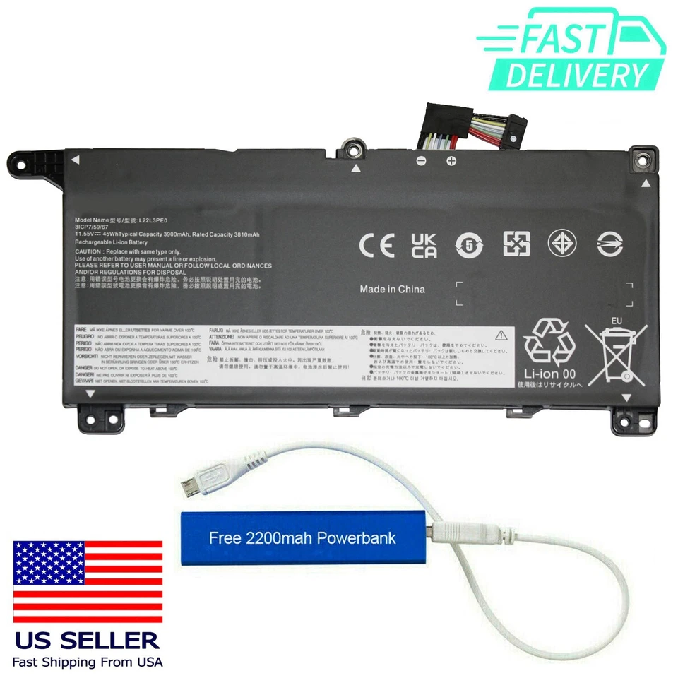 5B11N47485 L22L3PE0 BATERÍA DE REPUESTO PARA THINKBOOK 14 G6 G7 45WH L22B3PE0 Foto 1 de 1