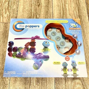 Lite Poppers Hubschrauber MINT Lernen 3 in 1 Bau Spielset 51 Teile - Bild 1 von 5