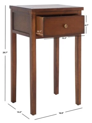 Safavieh ABEL NIGHT STAND W/STORAGE DRW, Reduced Price 2172737463 AMH6626F - Image 1 of 4