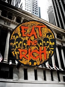 Parche en hierro bordado Eat The Rich 3"" x 3"" ENVÍO GRATUITO - Imagen 1 de 2