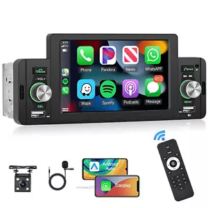 Autoradio 1Din Apple Carplay Android Auto Navi Touchscreen BT FM USB Kamera - Bild 1 von 24