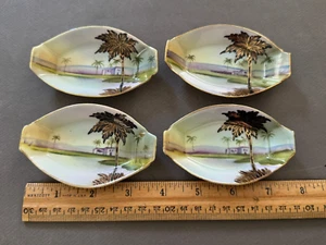 LOT OF 4 MORIMURA NIPPON PALM TREE RIVER SOY SAUCE DIPPING BOWL SALT CELLARS - Picture 1 of 6