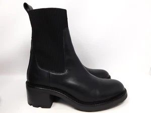 Steve Madden Women's Boots Size 11 Kiley Bootie Black Platform Leather Lug Soles - Picture 1 of 9