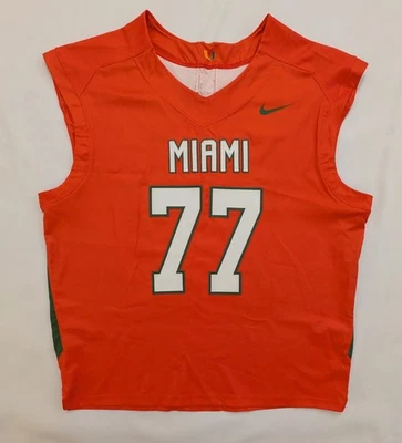 耐克 Miami Hurricane Untouchable Speed 长曲棍球球衣男式 L 无袖 881249 — 第 1/4 张图片