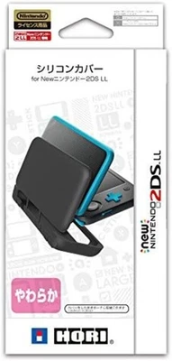 Hori Nintendo 2DS LL Official Licensed Silicone Cover Case Black F/S w/Tracking# - Image 1 of 3