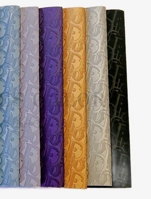 Dior Roll Luxury GG Print Design Faux Fabric Designer Leather Craft DIY Material - Image 1 of 2