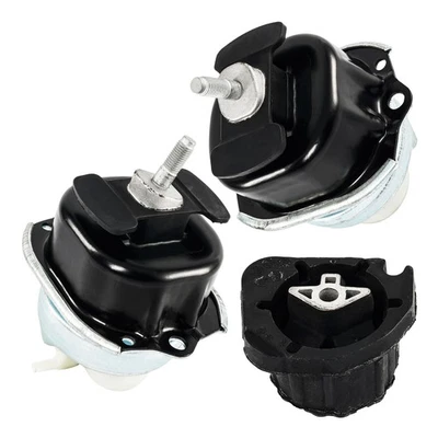 Set of 3 Front Engine Mounts Left Right & Trans For 07-18 BMW X5 12-17 X6 - Image 1 of 4