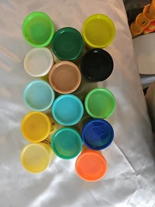 Konvolut 14 verschiedene Playdoh Farben, schwarz, Biege, weiß usw. - Bild 1 von 2
