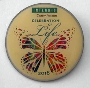 Integris Hospital Cancer Institute 2016 Feier des Lebens Schmetterling Anstecknadel - Bild 1 von 3