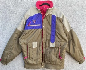 Vintage 90er Patrick Vallençant Degre 7 Fleece gefütterte Skijacke Gr. XXL Taschen lesen - Bild 1 von 23