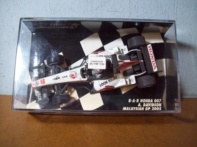1/43 MINICHAMPS 400 050104 BAR HONDA 007 MALAYSIAN GP 2005 ANTHONY DAVIDSON - Image 1 of 4