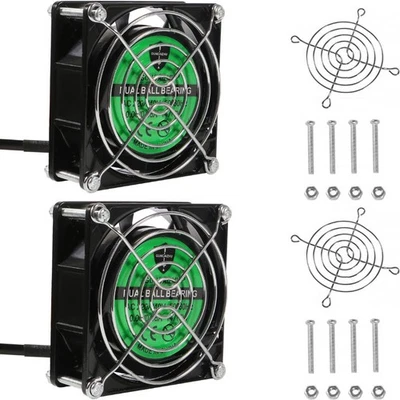 MELIFE 2PCS EC Axial Fan AC 110V 115V 120V 220V 240V, 80mm x 25mm Brushless Cooling...