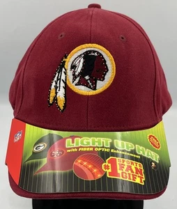 De colección Washington Redskins NFL Diseño de Fibra Óptica Gorra Iluminada Gorra de Béisbol Nuevo de Lote Antiguo - Imagen 1 de 11