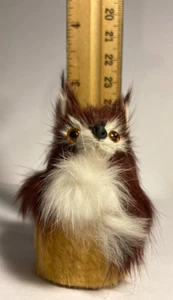 Vtg Rare Key Holder Chain Ring Bag Charm Real Fur Makes Squeeky Noise Handmade - Picture 1 of 10