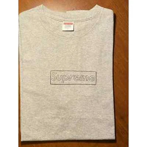 Supreme Gray Kaws Box Logo Tee - Picture 1 of 5