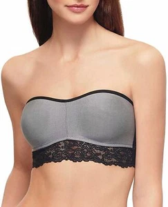 b.tempt'd by Wacoal Women's B.Charming Bandeau Bra Gray Blackened Pearl M - Picture 1 of 2